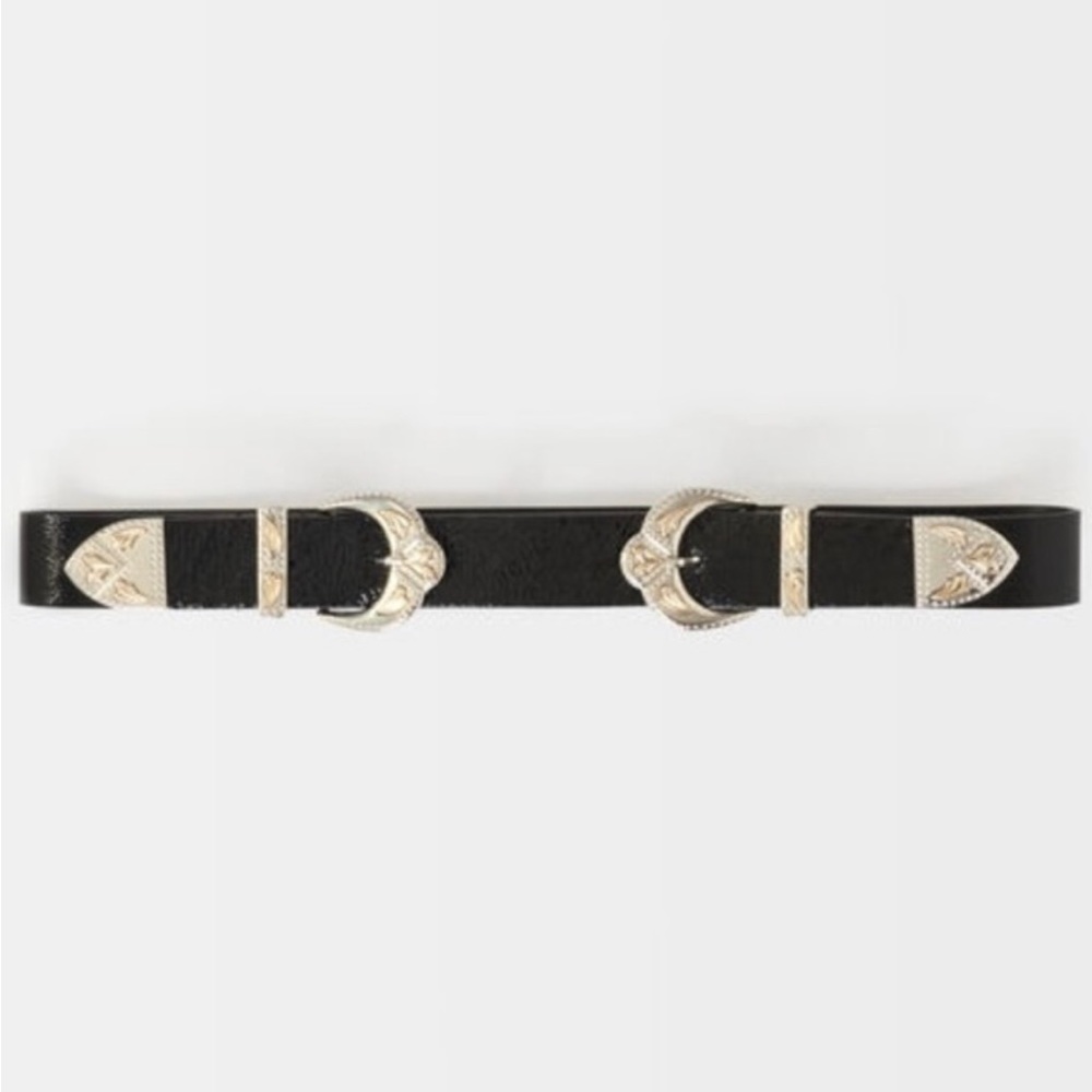 Maje Ariana Patent Leather Belt